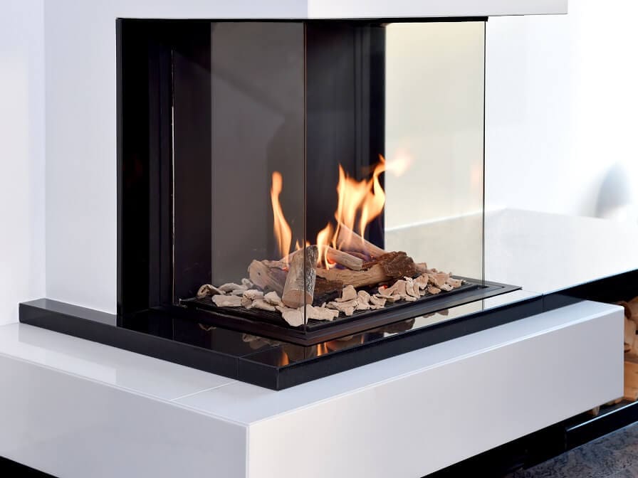 Indoor-Gaskamin im Wohnzimmer