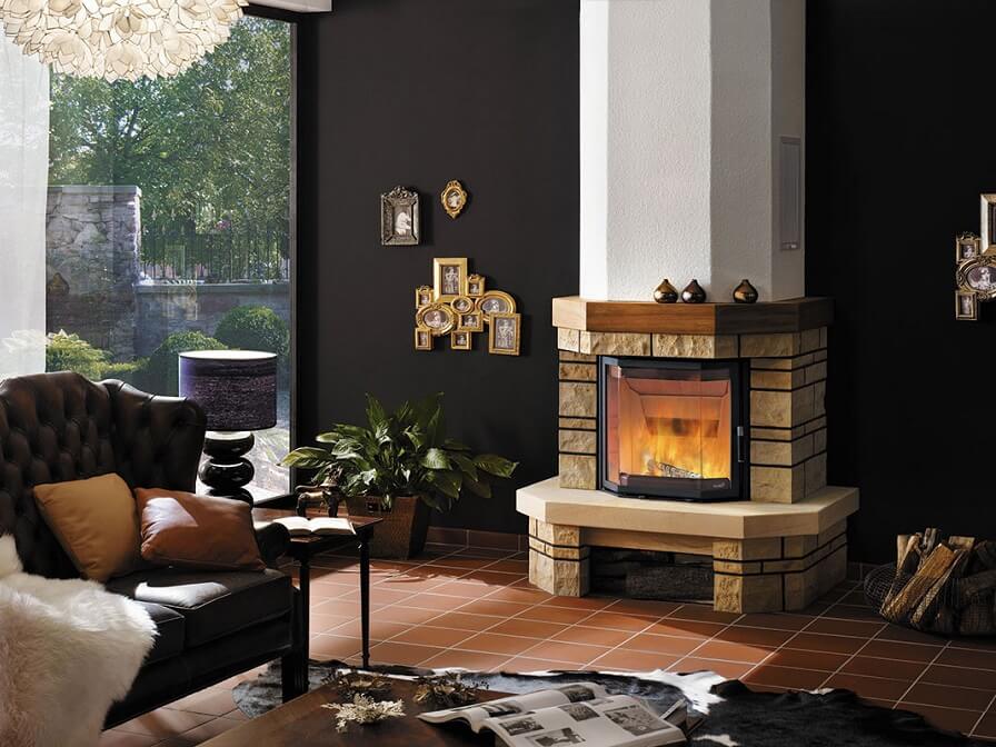 Warmluftgitter am Kamin